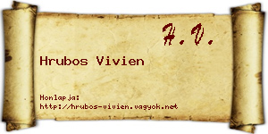 Hrubos Vivien névjegykártya